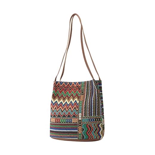 EVEOUT Shoppers y Bolsos de Hombro de Lona para Mujeres Chica Bolsos Totes Impresión de Patrones Bolsos de Mano para viajeros