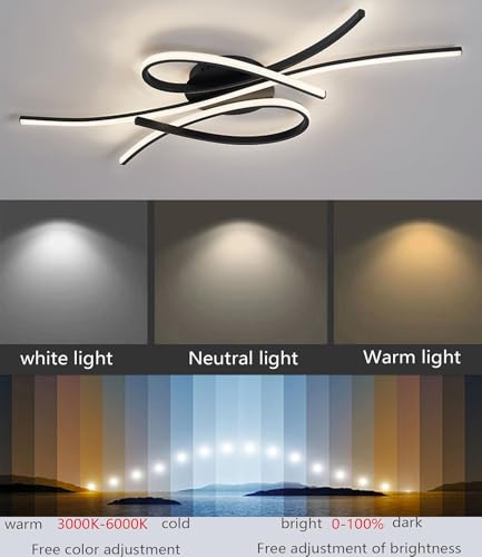 Plafonnier moderne LED à télécommande pour éclairage sur mesure - 6