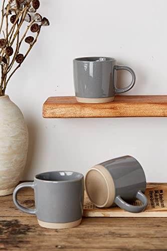 Famiware Milkyway Coffee Mugs, 12 Oz Coffee Mug Set For 4, Tea Cups With Handle For Coffee, Tea, Cocoa, Milk, Dark Gray #TOP5