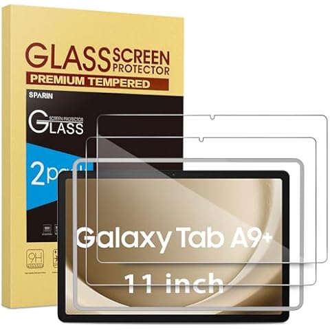 SPARIN Tempered Glass Screen Protector for Galaxy Tab A9+ Cover