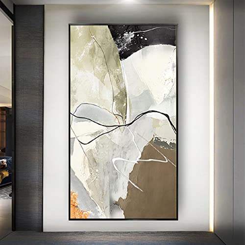 Peinture à l'huile abstraite sur toile de qualité supérieure avec cadre