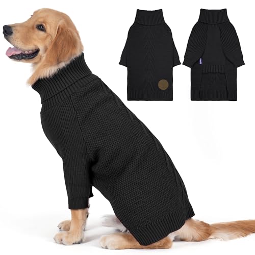cyeollo Dog Sweater Long Sleeve Warm Knit Sweaters for Large Dogs Boy Girl