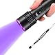 Strixorn UV Taschenlampe 20W, UV Lampe 365nm USB Aufladbar Schwarzlicht Taschenlampe, 7000mAh Ultraviolett Licht für Haustier Urin Erkennung, Bernsteinsuche, Skorpion, Harz, Uranglas