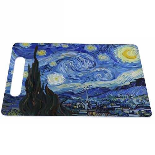 Tabla de cortar rectangular Starry Night con mango miniatura 1