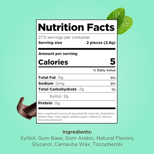 image for PUR Gum | Aspartame Free Chewing Gum | 100% Xylitol | Natural Chocolat