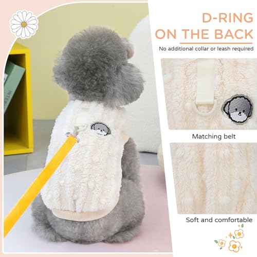 Hyran Hundepullover, Winter Warmer Hunde Pullover, für Kleine Mittelgroße Hunde und Katzen (Kaki, S)