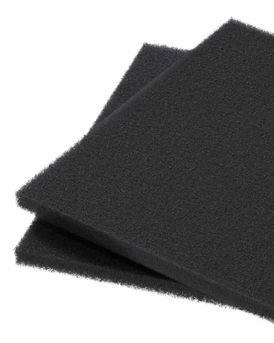 Pawfly 2 Pack Aquarium Filter Media Pad for Fish Tank Filters, Aquarium Filter Media Sponge Filter Floss Roll for Sumps Ponds Hydroponics, 40 PPI Foam Floss for Water Filtration, 23 x 23 x 1.3 cm