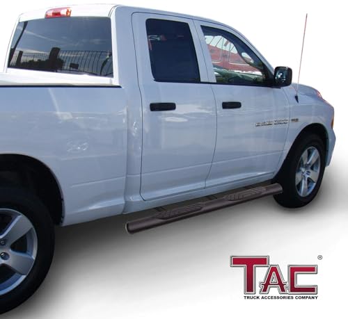 Estribos negros texturizados para Dodge RAM 1500 Quad Cab 2009-2024 miniatura 3