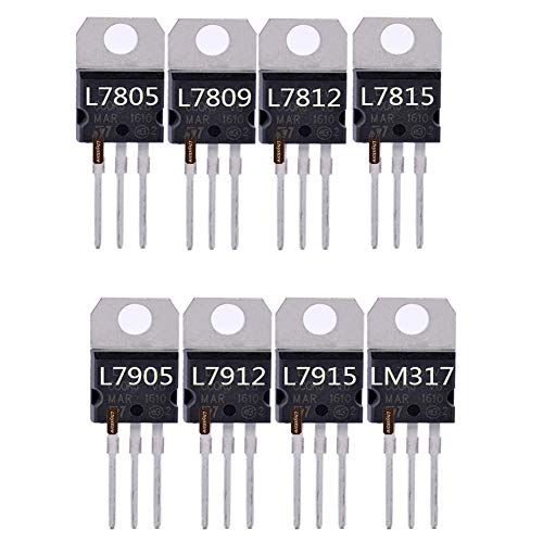 Voltage Regulator Transistor, Ltvystore Voltage Regulator Postive & Negative, Output 1.5A -5V ~57V Fixed/Adjustable Voltage Regulator - L7805 L7809 L7812,L7905 L7912 L7915 Lm317 #TOP1