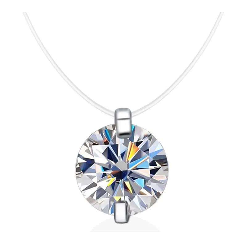 Pendentif moissanite D VVS1 collier anti-irritation brillant femme