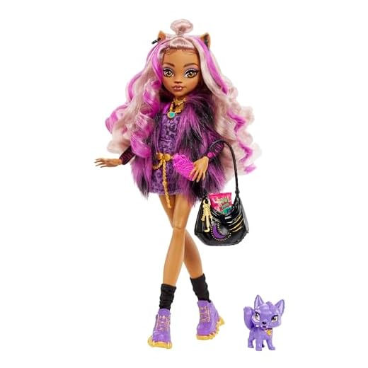 Monster High Clawdeen Wolf Muñeca articulada con Mascota y Accesorios de Moda
