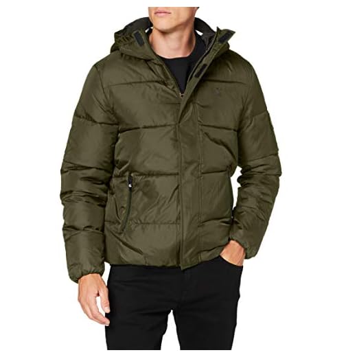 Calvin Klein Jeans Dunjacka med huva för män, Deep Depths, S