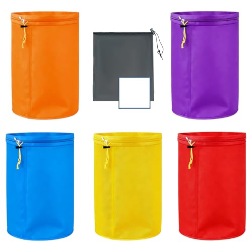 Bubble Bags 5 Gallonen (5er Set) Schaumbeutel-Kit für Kräuterextraktion - Iceolator Bags Professionelles Eiswasser-Extraktionsset zur Herstellung von Kräuterextrakten