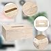 Sumnacon Rectangular Tissue Box Cover Natural Travertine Tissue Cover with Pads,Heavy Duty Stone Tissue Box Holder,Gorgeous Tissue Holder for Toilet Bathroom Kitchen Living Room Table,Light Beige