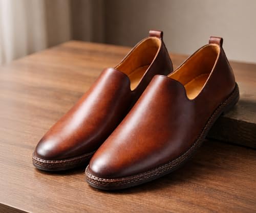 Image of Kraasa Men's Jutis Ethnic Casuals, Slip-on Closure, Stylish Loafers | Perfect for Formal Wear, Business and Parties