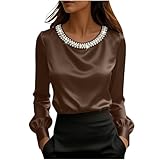 Chemisier polyvalent de couleur unie : ce haut intemporel en satin de soie de couleur unie est un incontournable de la garde-robe polyvalent qui se marie parfaitement avec des pantalons ou des jupes pour des réunions professionnelles ou des occasions spéciales