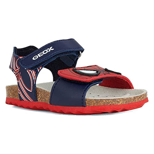 Geox Baby-Jungen B CHALKI Boy Sandal, DK Navy/RED, 20 EU