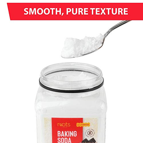 Roots Circle Baking Soda | Bulk Pack 1 [35.2Oz] Airtight Container | Gluten-Free All-Purpose Sodium Bicarbonate For Cooking & Baking|All-Natural Cleaning Agent & Deodorizer For Fridge, Carpet, Laundry #TOP2