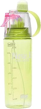 Spray Portable Water Bottle, 600ml Plastic Spray Cup Anti-Leak Water Bottle for Outdoor Sport