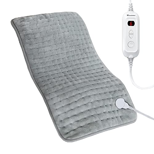 Electric Heating Pad for Back Pain Relief and Cramps, 14"X26" Large Heating Pad Soft Hot Heat Pad with Adjustable Temperature Setting, Auto Shut Off, Moist Heat, Washable, Dust-Proof Storage Bag