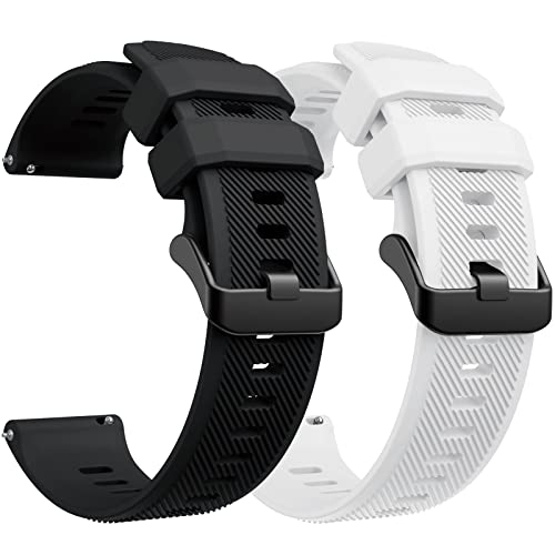 AGPTEK LW11 �X�}�[�g�E�H�b�`�o���h�ƌ݊�������A22mm �\�t�g�V���R���N�C�b�N�����[�X�����X�g���b�v���X�g�o���h AGPTEK LW11 �A�N�Z�T���[�p (�u���b�N�z���C�g)