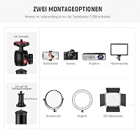 NEEWER Ausfahrbare Kamera Tischhalterung mit Kugelkopf, 17"-40", TL283(ROT) | Verstellbar Tisch Lichtstativ, 1/4" Schraube & C Klemme, für DSLR Kamera, Ringlicht, Live Stream, Vlog, Max Last: 6,6lb/3kg – Ansicht 4