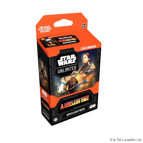 Asmodee - FFG - Star Wars: Unlimited Trading Card Game - A Lawless Time - Spotlight Deck Leia Organa, carte esclusive, TCG per bambini e adulti, età 12+, 2+ giocatori, 20 minuti, inglese