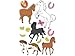 Produktbild K&L Wall Art großes Pferdeset Wandsticker Bibi & Tina Hufeisen Glück Wandtattoo Pferde Stute Wandtattoo Pony schwarzer Hengst Klebebilder