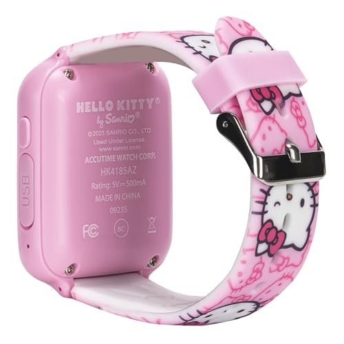 Hello Kitty Kids Smartwatch - Interactive Touchscreen with 10 Watch Faces, Camera, Games, Alarm, Step Tracker & More - Fun Gift for Girls with Pink Silicone Strap - Fits Wrists 5.5'' to 8.0" by Accutime - Used condition - Image 4