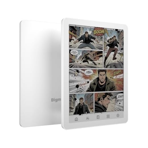 Bigme B6 Color Ebook Reader, 6 Inch e-Paper Tablet, 4GB+64GB Storage, Android 14,White (White)
