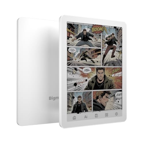 Image of Bigme B6 Color E-Book Reader, 6 Inch E-Paper Tablet, 4GB+64GB Storage, Android 14, White (White)