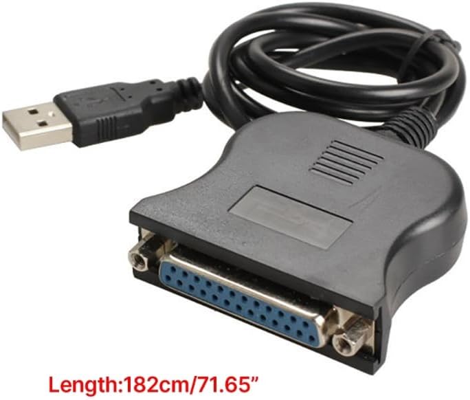 USB DB25 25Pin Male to Female Printer Parallel Port IEEE 1284 LPT Adapter Converter Cable Cord Parallel Port Converter H8WD