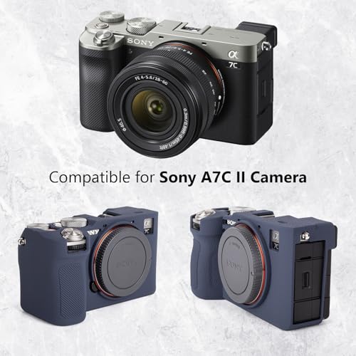 MUZIRI KINOKOO Silicone Case for Sony A7C II - Soft Rubber Protective Case - Blue - Image 4