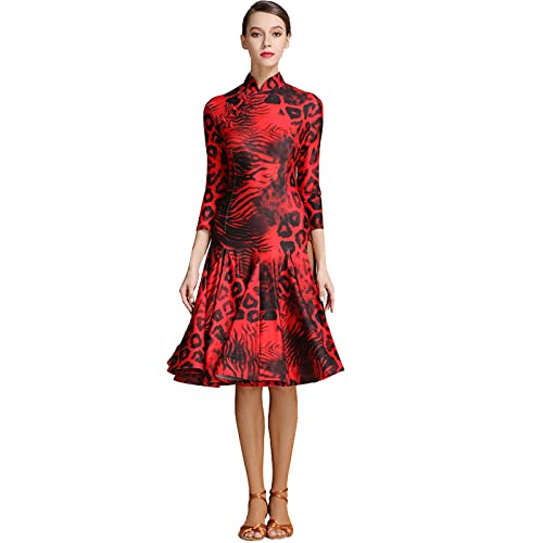 Robe de danse latine adulte style cheongsam vêtement haute performance gala