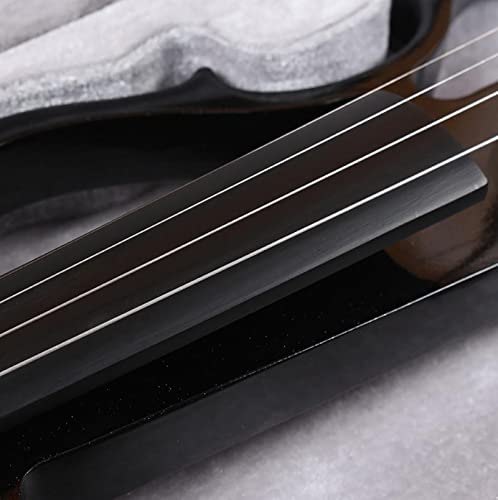 Electric Violin 4/4 Full Size Silent Violin Set For Beginner Adults Teens, Solid Maple Wood Metallic Electronic Quite Violin With Ebony Fittings (E) #TOP7