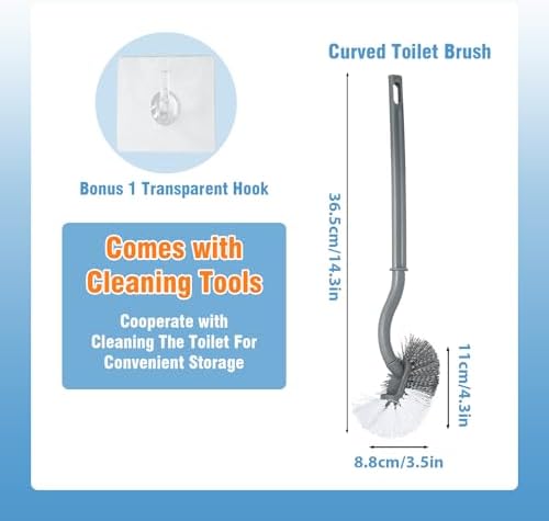 Rmticd Toilet Plunger, High-Pressure Plungers for Bathroom, Toilet Brush and Plunger Set - Powerful Air Drain Unclogger & Heavy-Duty Clog Remover for Bathroom Drains, and Clogged Pipes — view 7