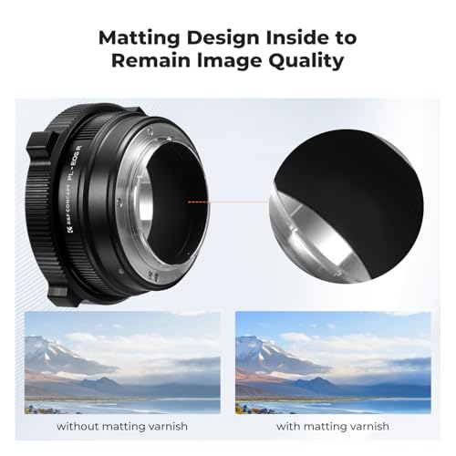 K&F Concept PL-RF Mount Lens Adapter, PL Mount Lens Converter Compatible with Canon RF Mount Cameras