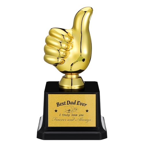 WinnerWhy Father Gifts for Dad Best Dad Gifts from Daughter Son Plastic Awards with Thumbs up Trophy...