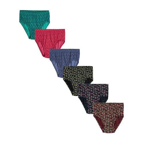Image of Red Rose Kids Girls Cotton Printed Panty Pack of 6-Assorted