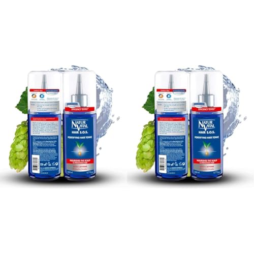 NaturVital - Tónico Anticaída, Tratamiento para Frenar la Caída del Cabello, para Mujeres y Hombres, Sin Parabenos ni Siliconas, 200 ml (Paquete de 2)