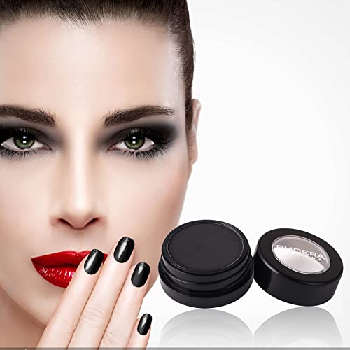 Meicoly Black Single Eyeshadow,Pressed Powder Matte Eye Shadow,Ash Eye Black Powder,Opaque Vegan Cruelty Free High Pigment Eyeshadow For Day & Night,Halloween Goth Makeup Palette,Black #TOP1