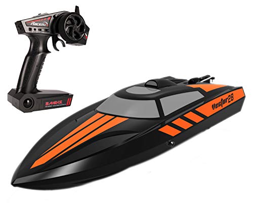 POCO DIVO Triple Stripe RC Racing Boat 30kmph High Speed Yacht Capsize Recovery