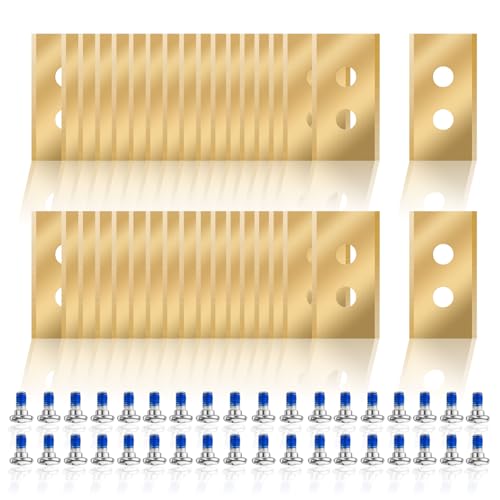 Mower Blades Compatible with Mammotion Luba & Yuka All Series, Fit with LUBA AWD 5000, LUBA 2 AWD 3000, YUKA 600, Durable Titanium Replacement Blades 36pcs Gold
