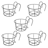🌼 Diseño Novedoso: El diseño de metal redondo hueco hace que la colocación de las plantas sea más tridimensional, elegante y artística en general, y la base redonda hace que la maceta sea más estable.