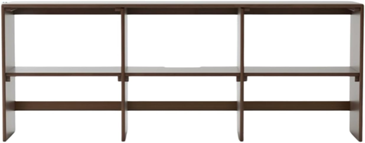 GVAwood Solid Rubberwood TV Cabinet Minimalist Children's Toy Storage. 75.8x13.8x29.1 inch / 192.5x35x74 cm/Walnut Color/rubberwood TV Cabinet