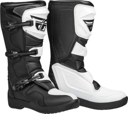 Best Dirt Bike Boots for Wide Feet: Find Your Perfect Fit 11 Fly Racing Maverik LT Riding Boots (Black/White LT, 11)