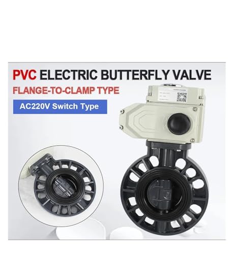 Papillon électrique UPVC DN65 pour automatisation réseau eau 24V