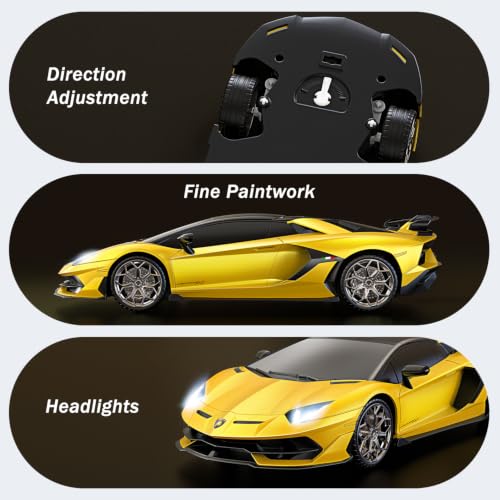 Image of AEROQUEST 1:16 Lamborghini Remote Control Car (Yellow)
