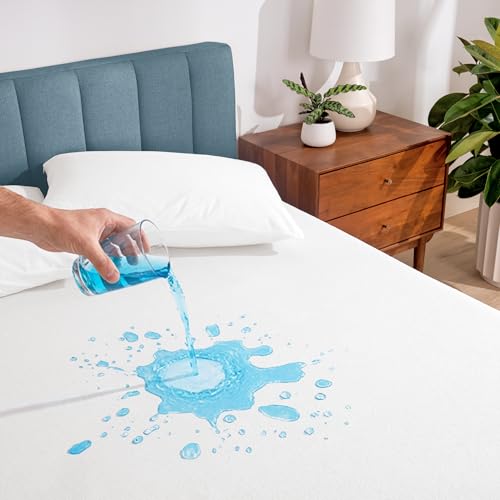 Image of Bare Home Queen Size Mattress Protector - 100% Waterproof & Breathable - Premium Cooling Mattress Cover - Protects Against Spills - Vinyl Free Noiseless - Protect Your Mattress (Queen, White)