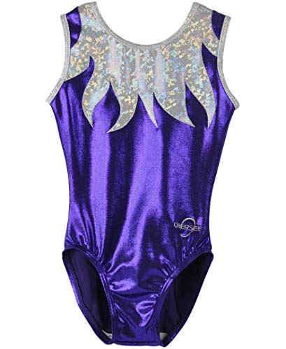 Obersee Mädchen O3gl009as Turnanzug, Lila Flammen, As Adult Small Cover